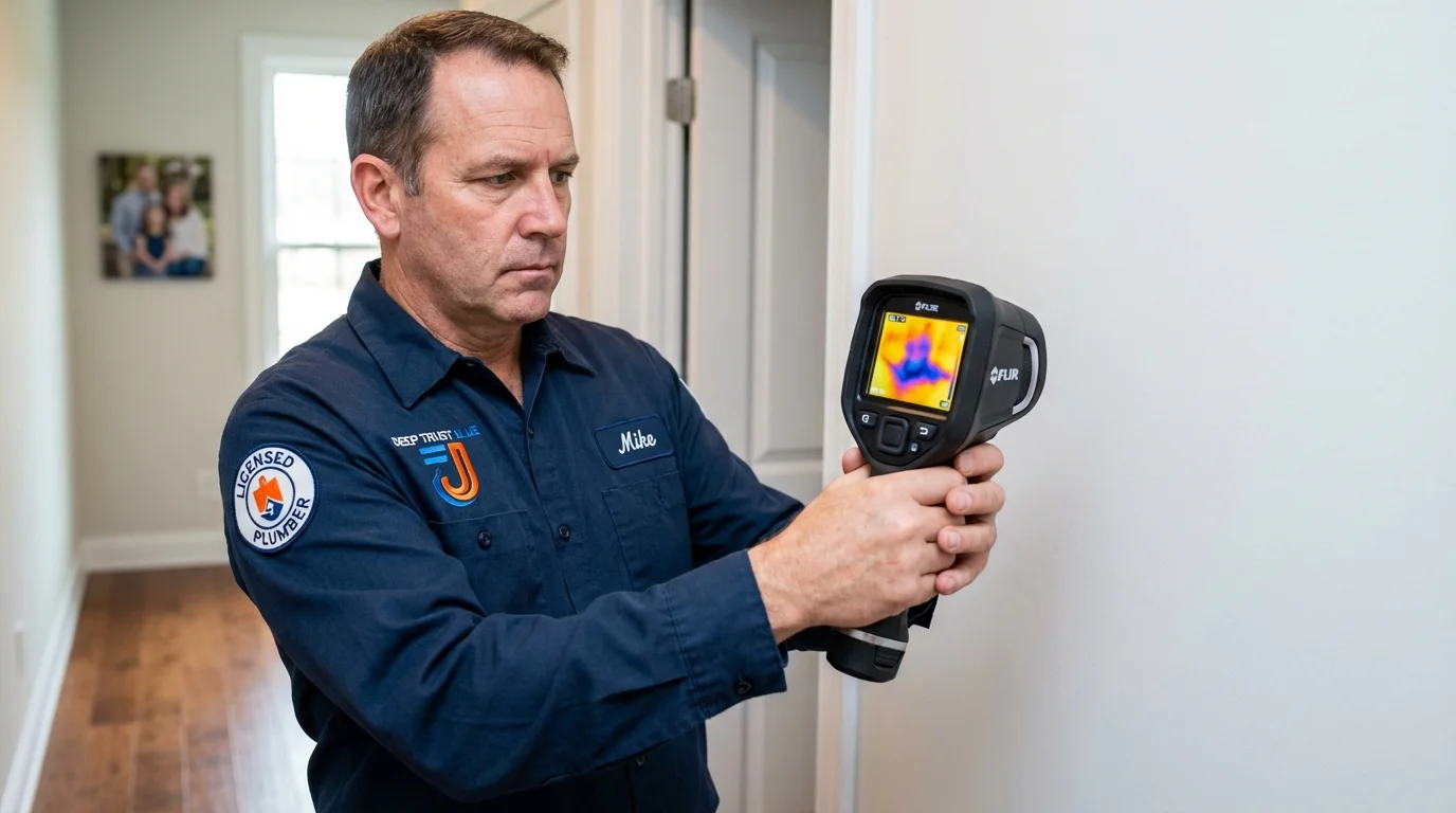 Thermal imaging leak detection by Johns Plumbing LLC in Beverly